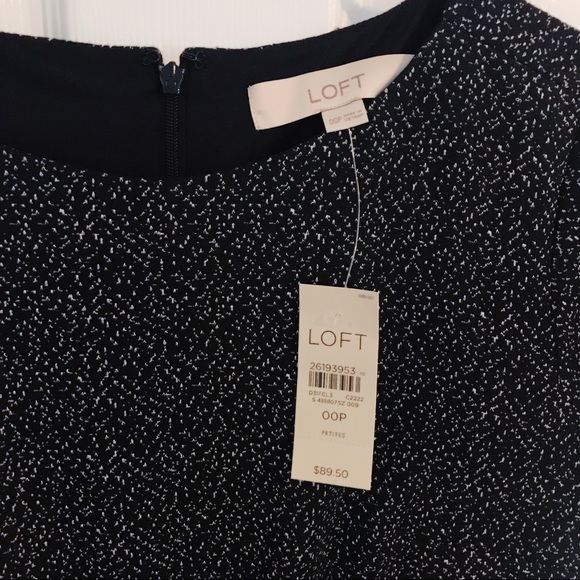 LOFT Flecked Pocket Flare Dress Petite - Picture 4 of 7